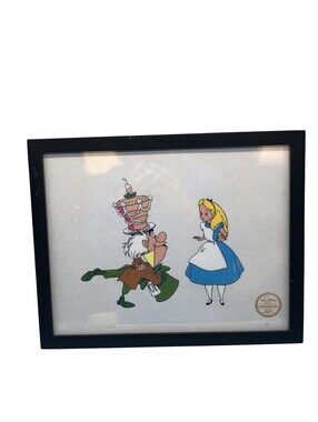 Disney Alice In Wonderland Limited Edition Serigraph Framed Art 8x10 Decor